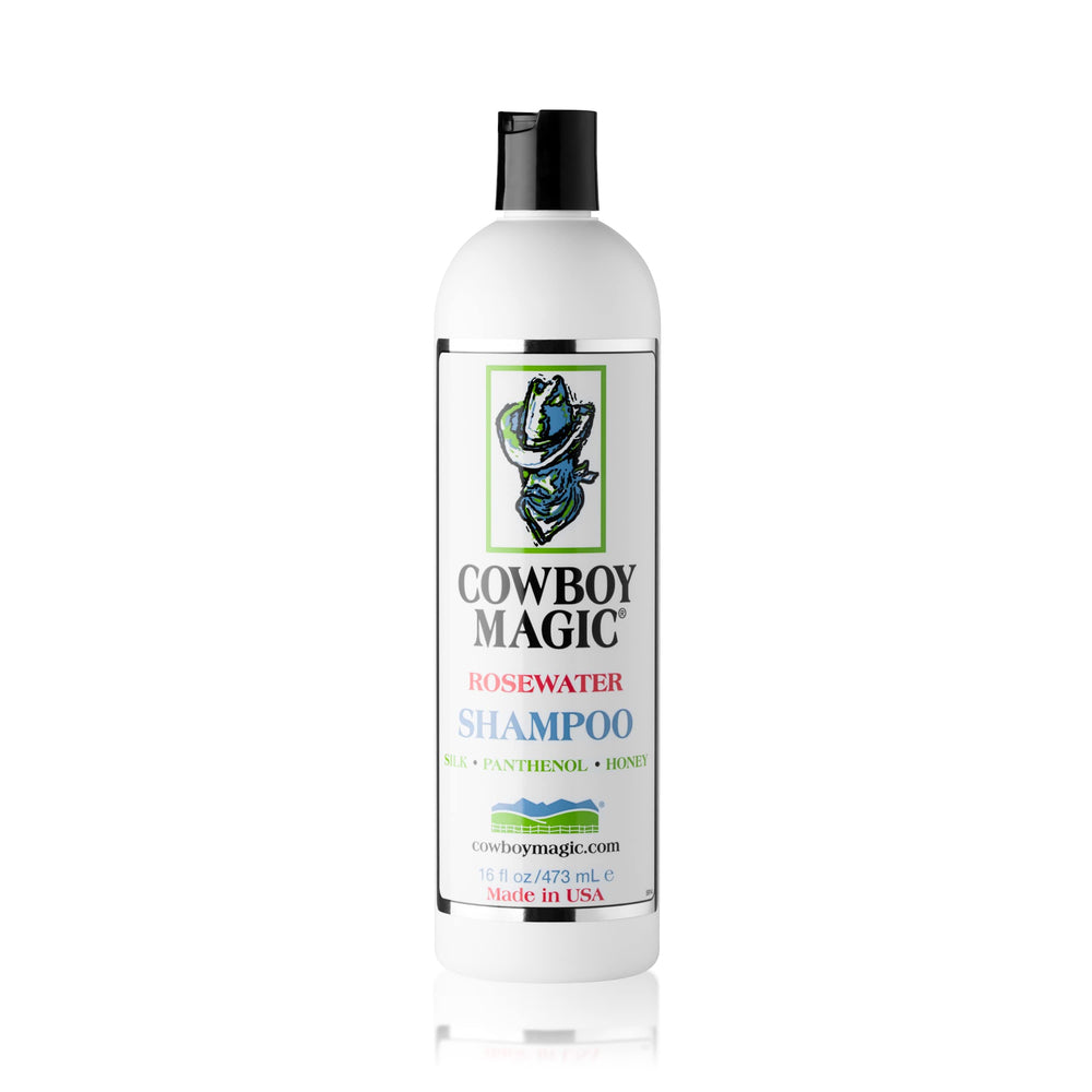 Cowboy Magic shampoo foam lather on a mane demonstrating quick cleaning