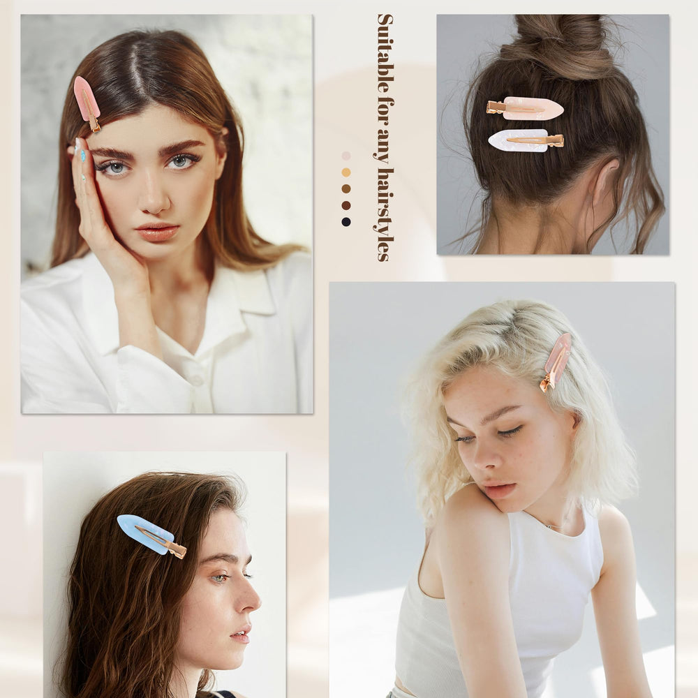 Cptots clips holding thick hair to demonstrate strong grip without creases