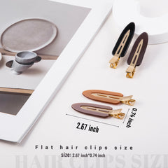 Cptots close-up of flat clip profile, smooth surface prevents hair dents