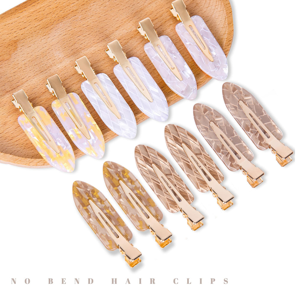 Cptots close-up of flat clip surface, smooth finish protects hair from dents
