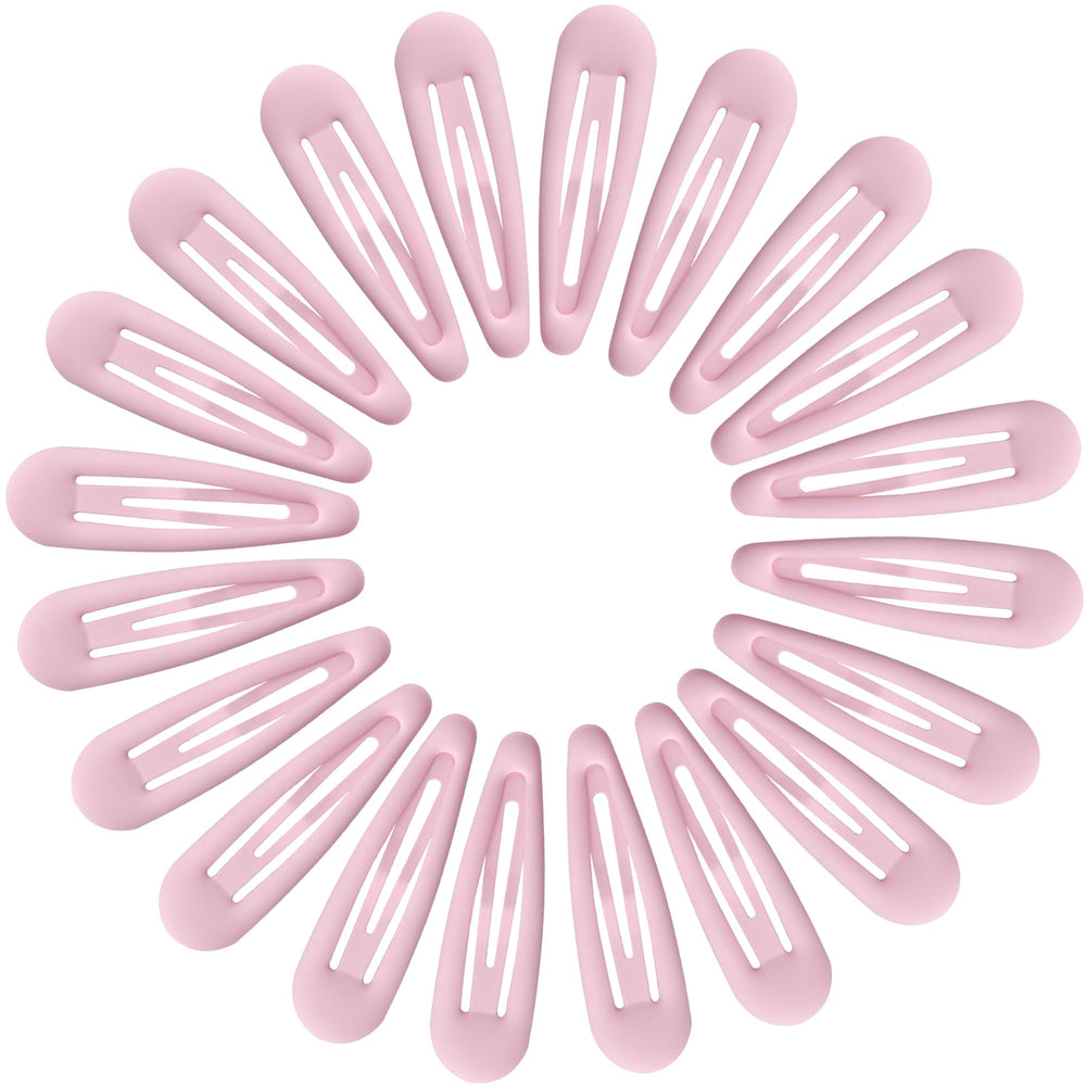 Cptots front pack showing 20 matte light pink clips and storage benefit