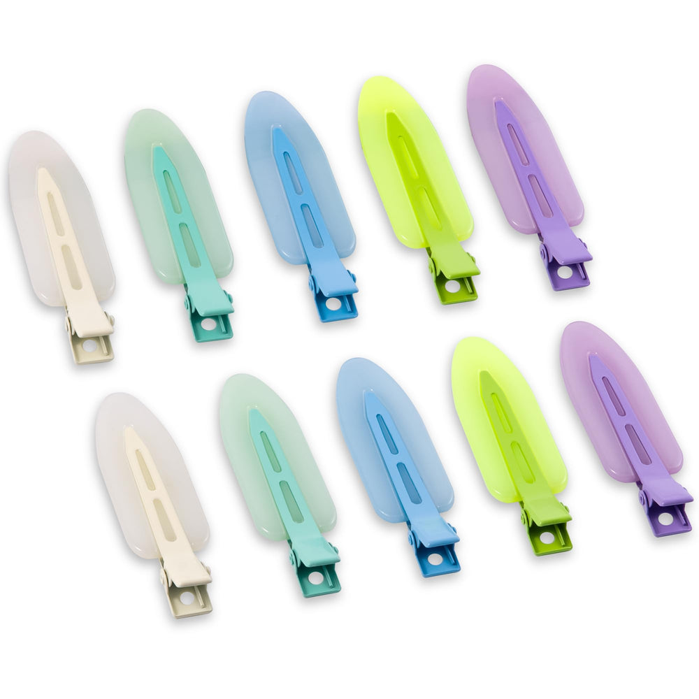 Cptots front packaging showing ten creaseless flat hair clips for easy styling