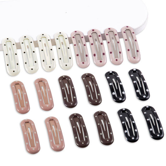 Cptots front packaging showing 20 snap barrettes and color mix