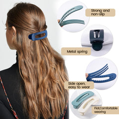 Cptots featured in a half-up hairstyle demonstrating comfortable hold and minimal creasing on thin hair