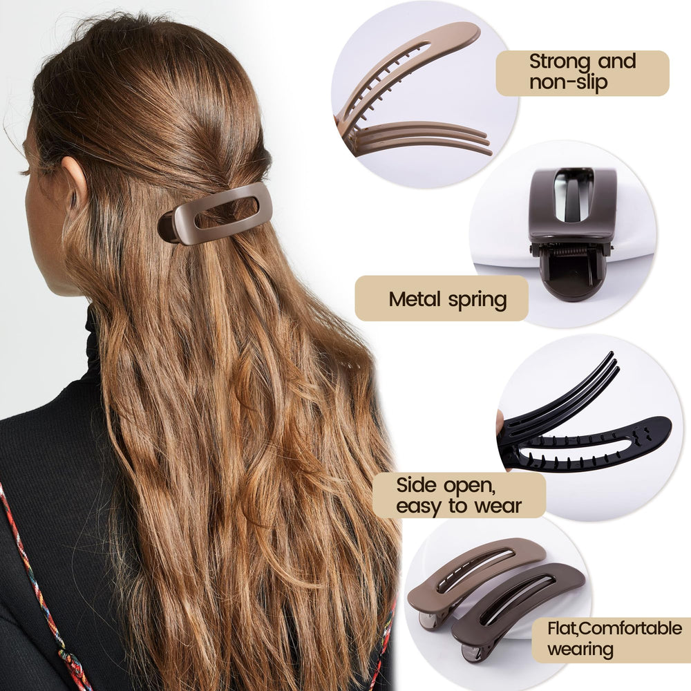 Cptots in use securing a half-up hairstyle for crease-free styling