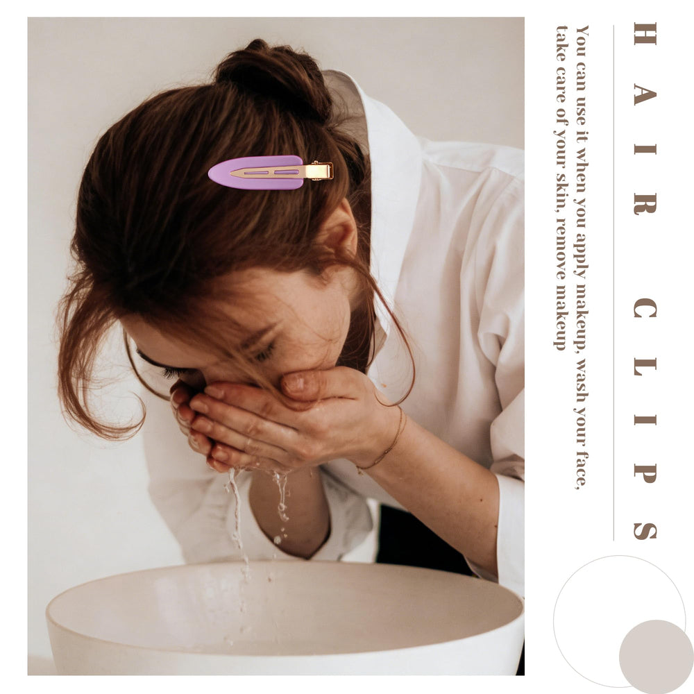 Cptots clip in use securing bangs during makeup for tidy styling