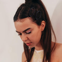 Cptots clip on bangs demonstrating secure hold and neat styling