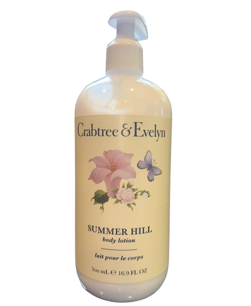 Crabtree & Evelyn front bottle view showing 500ml size and hydrating benefit