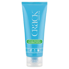 Crack front packaging tube showing product label and travel-friendly size, promotes convenience