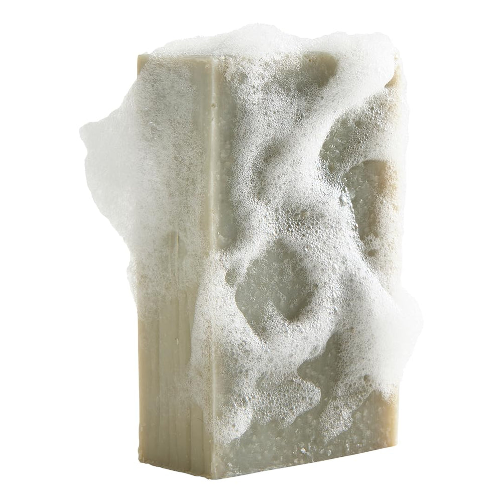 Crate 61 Organics soap styled in bathroom lifestyle setting to show everyday use appeal