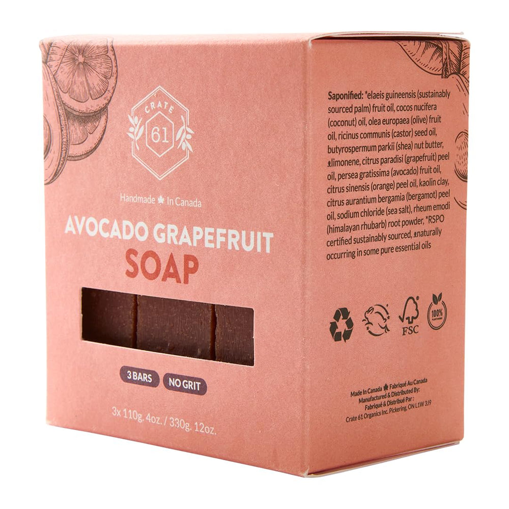 Crate 61 Organics label with ingredient list showing plant-based transparency