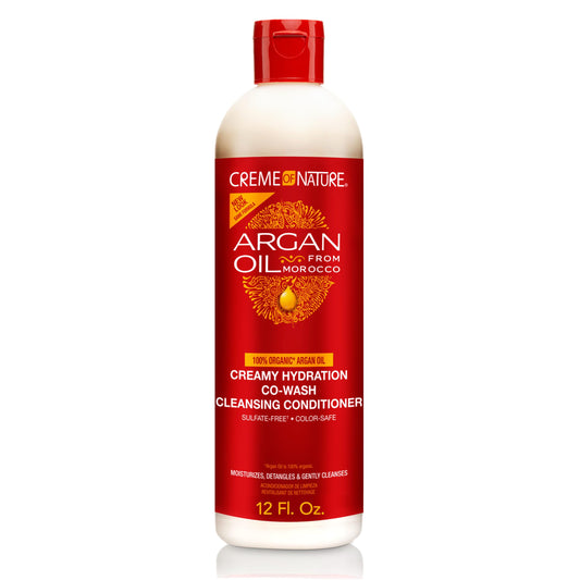 Creme of Nature front bottle showing label and 12 oz size benefit