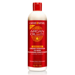 Creme of Nature front bottle showing label and 12 oz size benefit