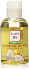 Creme of Nature front packaging showing bottle and label, highlights moisture benefits