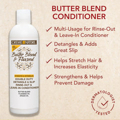 Creme of Nature creamy foam texture in hand for easy detangling