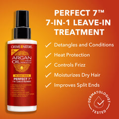 Creme of Nature spray mist on hair demonstrating lightweight texture
