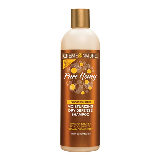 Creme of Nature front bottle view shows packaging and hydrates dry hair