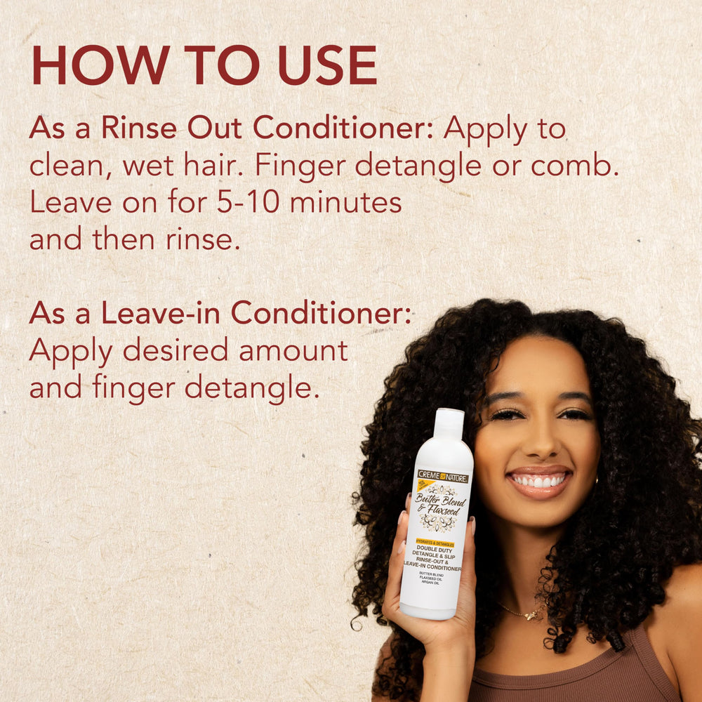 Creme of Nature shampoo being applied to curly hair for slip