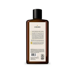 Cremo bottle styled on bathroom shelf showing polished grooming aesthetic