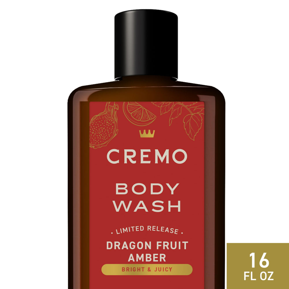 Cremo body wash poured into hand creating rich lather for deep cleansing benefit