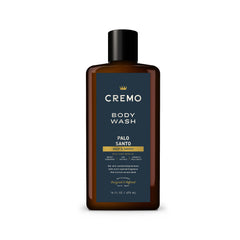 Cremo front bottle showing palo santo scent and elegant labeling benefits scent clarity