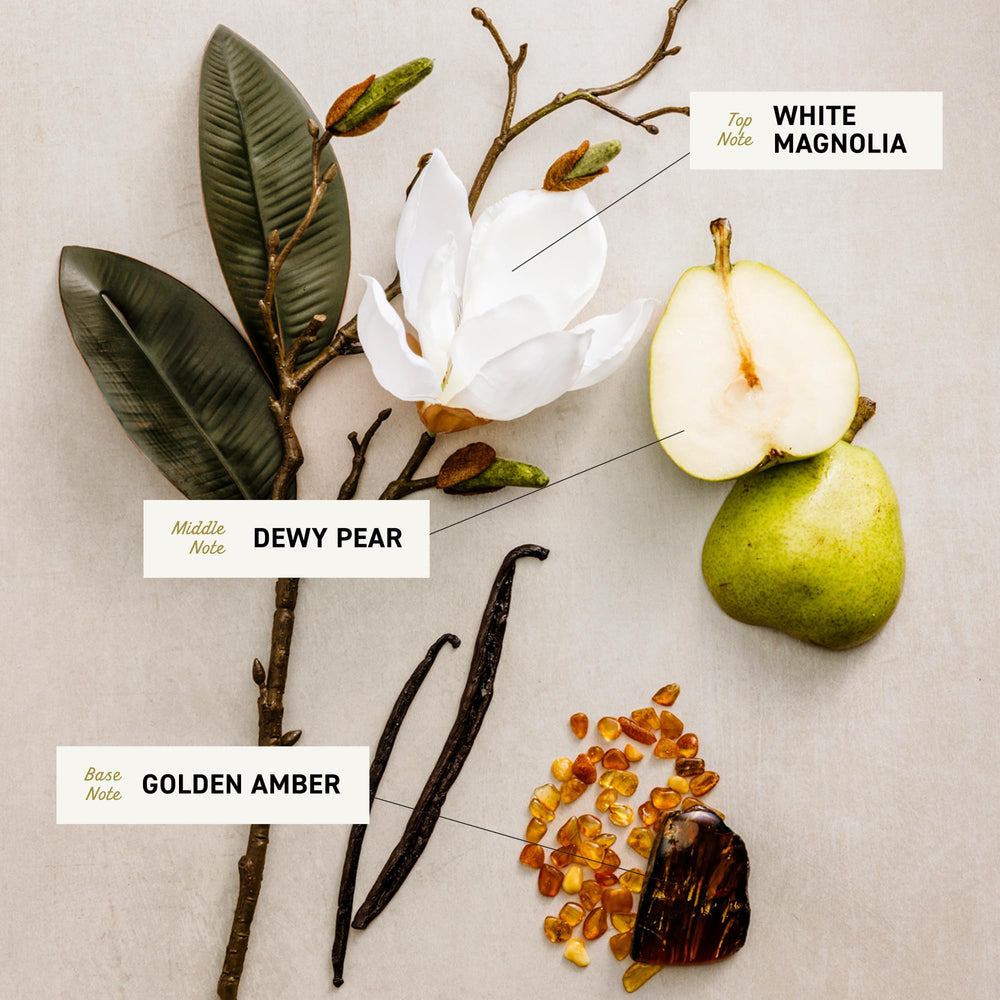 Cremo pear blossom in-shower lifestyle scene illustrating gentle cleansing and evolving fragrance