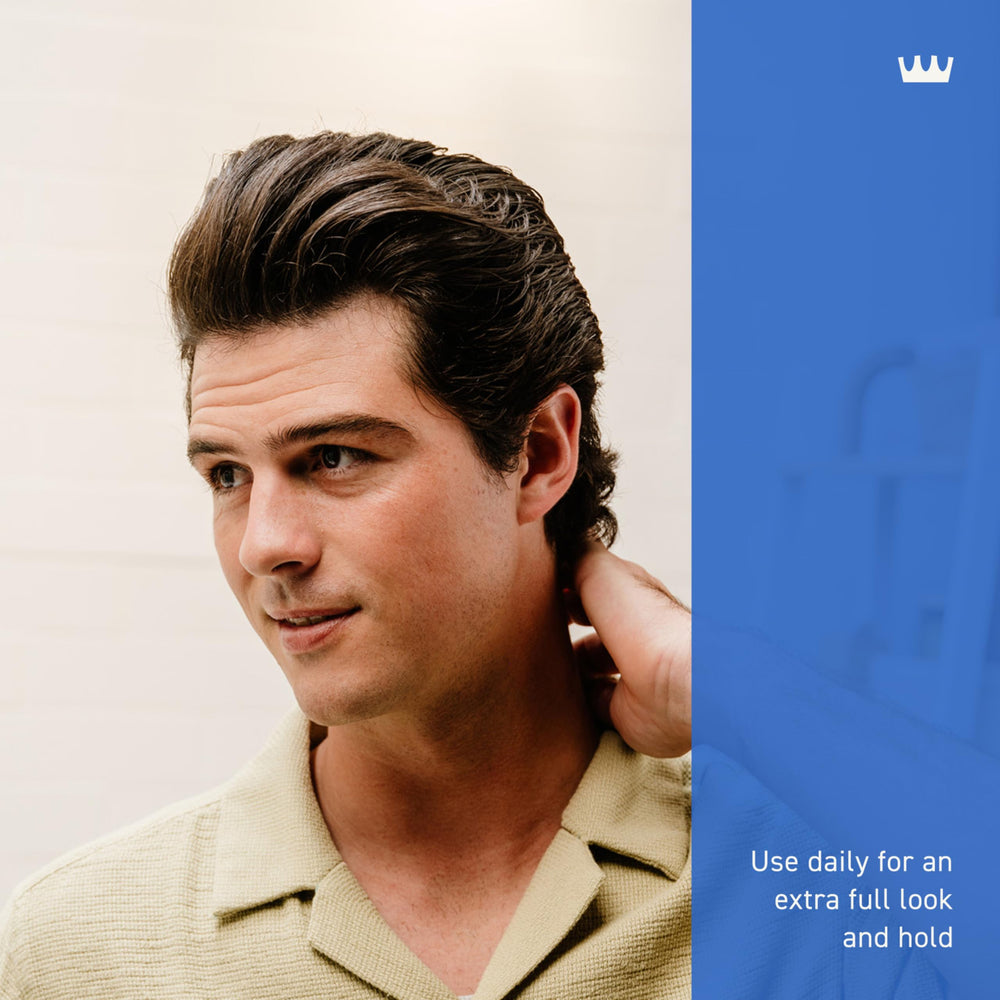 Cremo before and after comparison showing fuller-looking hair