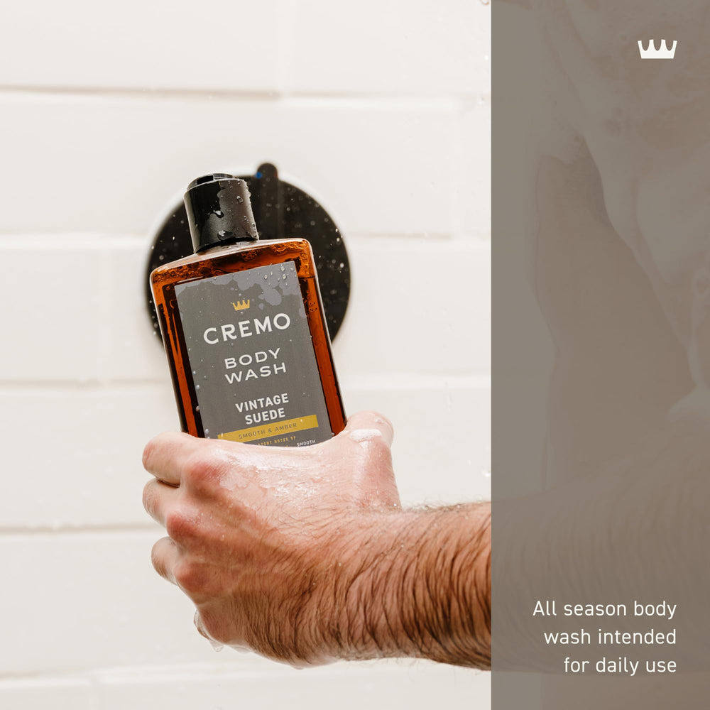 Cremo body wash thick creamy foam close-up demonstrating rich-lathering moisturization