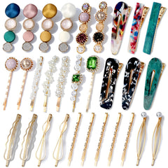 cridoz front view of assorted barrettes showing variety and styling options