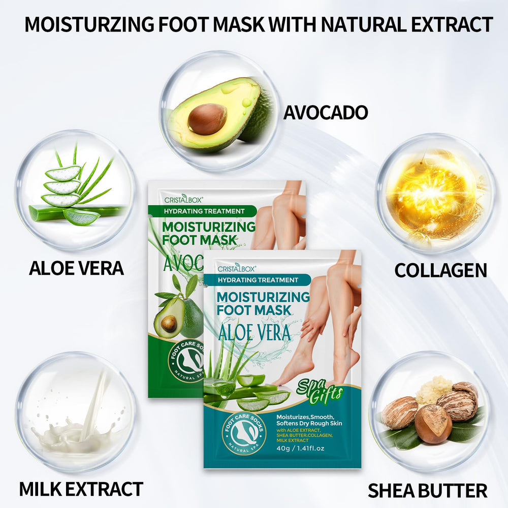 CRISTALBOX moisturizing sock detail demonstrating comfortable fit benefit