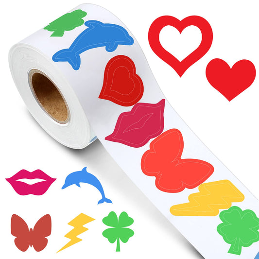 Crtiin roll front view showing 500-piece pack and six patterns for variety