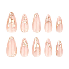CTTHNBD application step showing pressing a nail on for quick salon-style finish