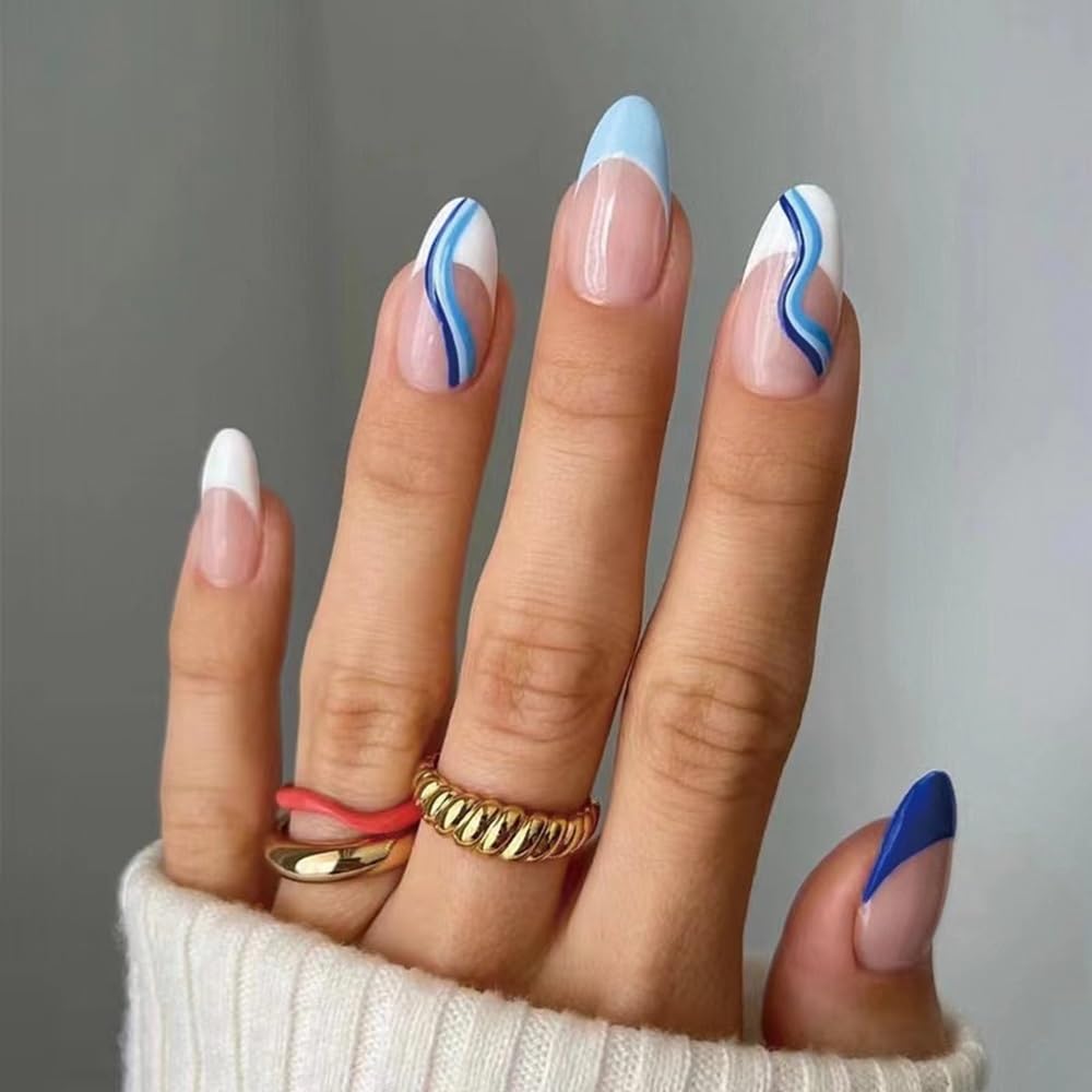CTTHNBD close-up of almond-shaped nail texture highlighting durable acrylic finish
