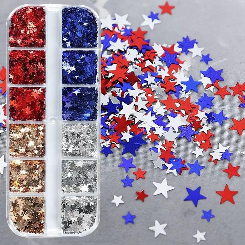 CTTHNBD close-up of holographic PET star texture highlighting reflective sparkle