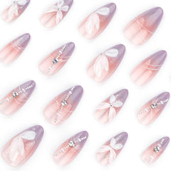 CTTHNBD close-up of flower and butterfly design highlighting decorative detail and polish finish
