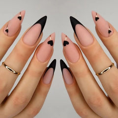 CTTHNBD front packaging showing 24-piece black French almond set and ease