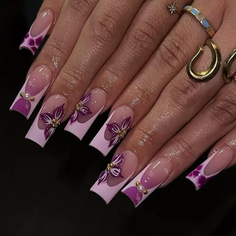 CTTHNBD front packaging showing purple French tip set and benefits