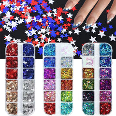 CTTHNBD front packaging showing three boxes of star sequins for easy use