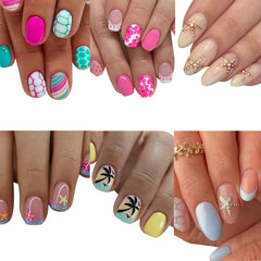 CTTHNBD front packaging showing full 144-piece summer nail kit and value benefits