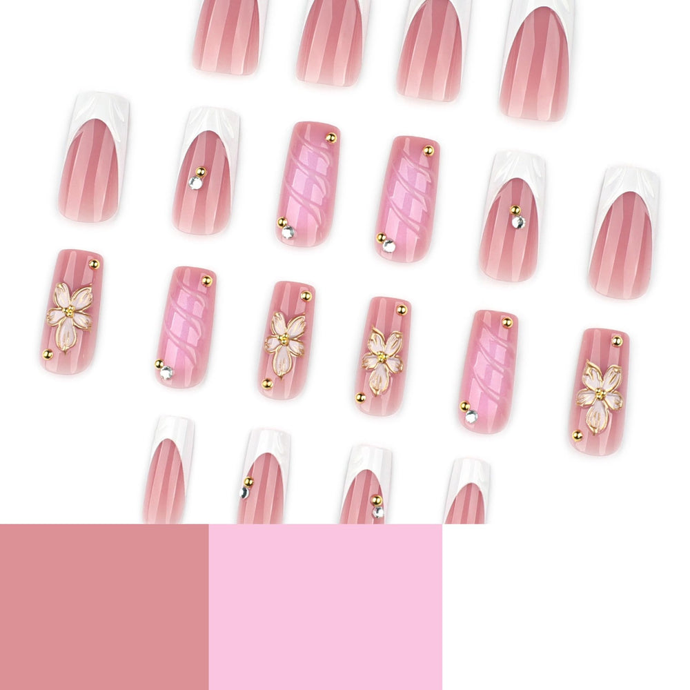CTTHNBD in-hand application showing easy press-on use for fast manicures