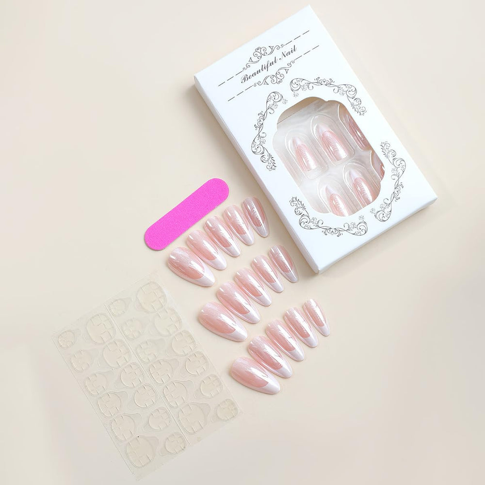 CTTHNBD worn on hands in lifestyle shot demonstrating polished almond shape benefit