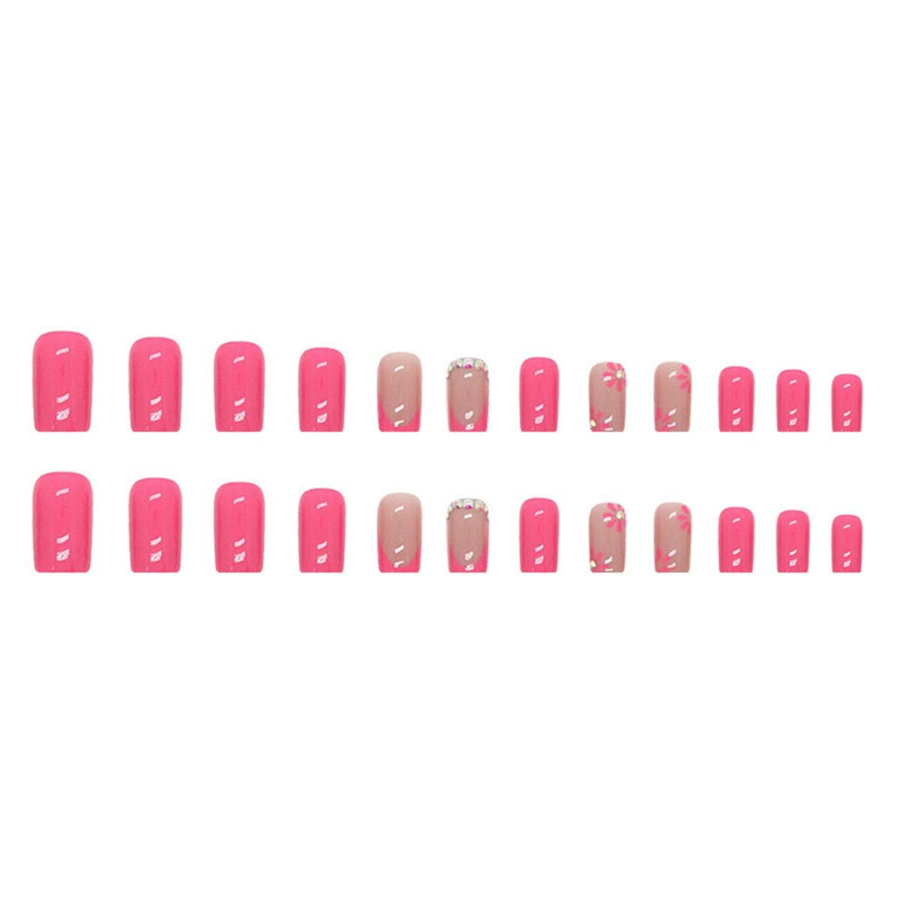 CTTHNBD woman applying press-on nails demonstrating quick at-home manicure convenience