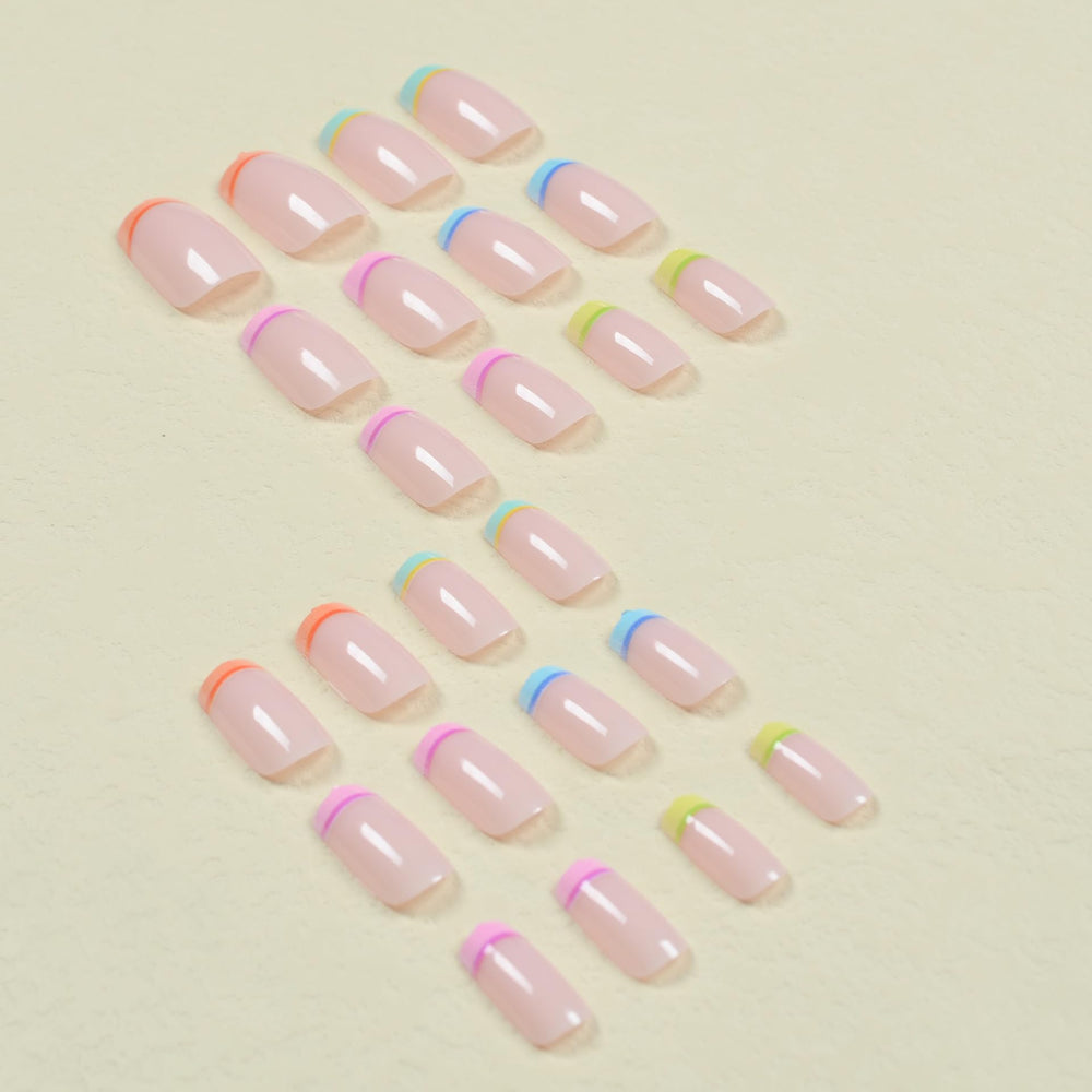 CTTHNBD kit contents laid out: 24 nails, jelly stickers, wooden stick and mini nail file included