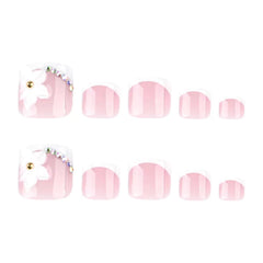 CTTHNBD nails on foot wearing sandals, instant polished summer-ready toes