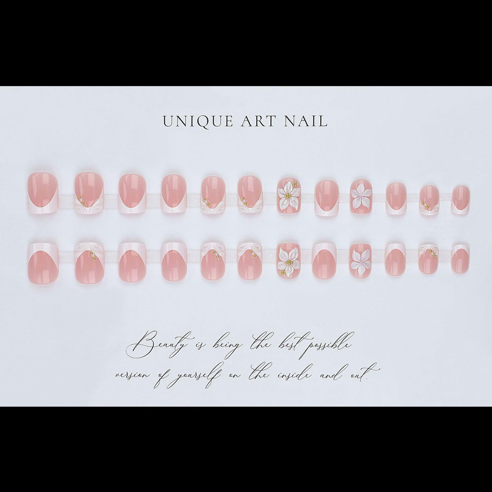 CTTHNBD nails on hand demonstrating neat square French tip benefit