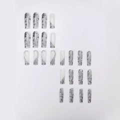 CTTHNBD rhinestone sparkle on silver French tip highlighting glamorous shine
