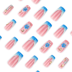 CTTHNBD close-up of a single nail floral detail, precise design for visible detail
