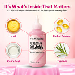 Cuccio results after wiping showing smooth healthy-looking cuticle benefit