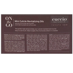 Cuccio oil applied to fingers in hand lifestyle scene for travel-friendly care
