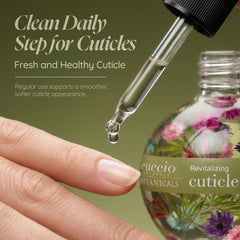 Cuccio application in hand showing simple massage for softer cuticles